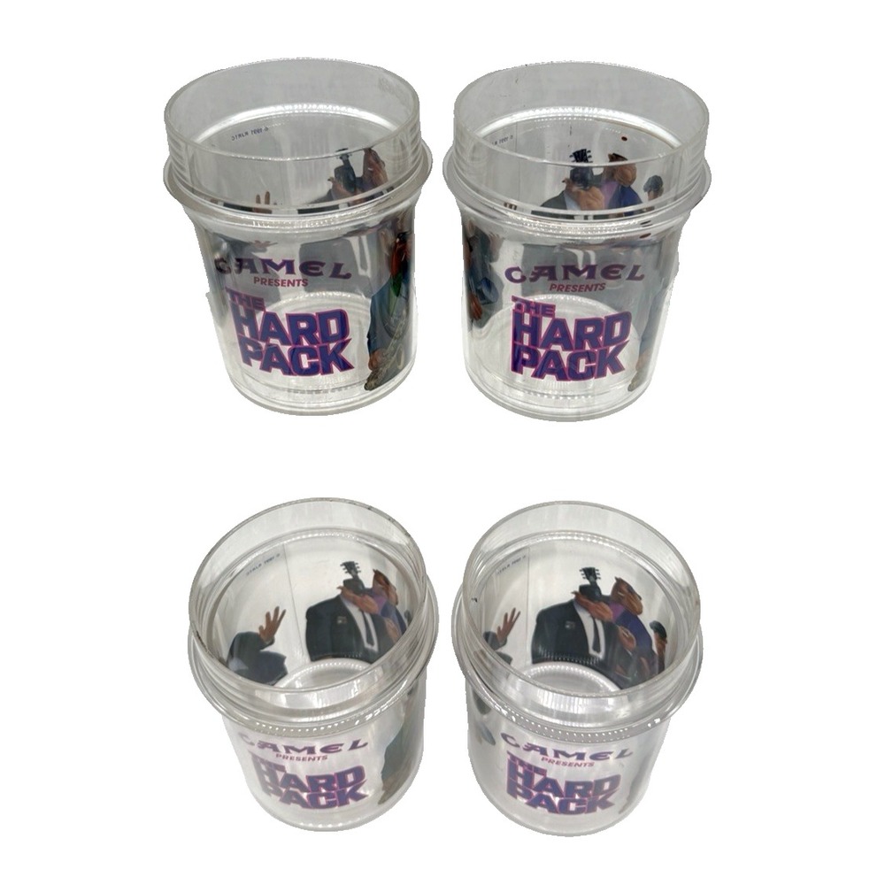 Vintage 1991 Camel Presents The Hard Pack Insulated Tumbler Cups Promo Set of 4